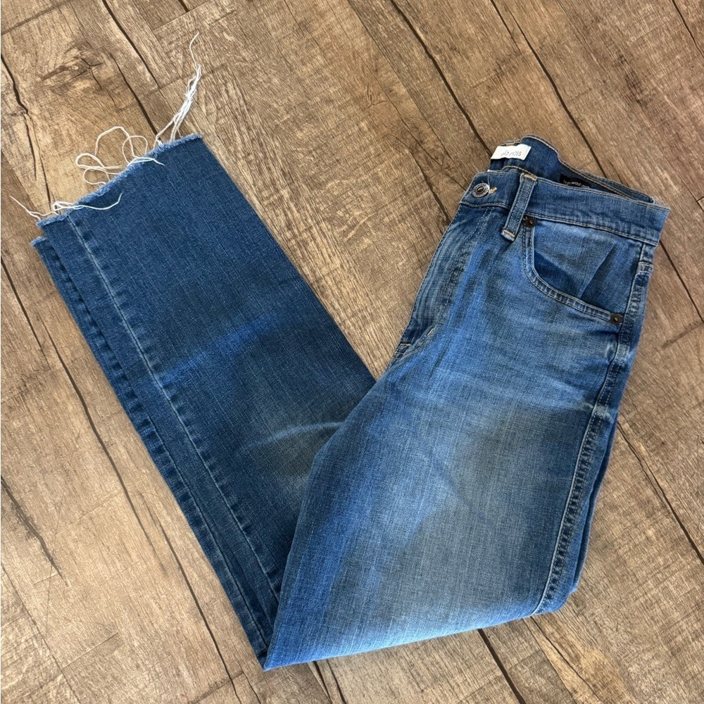 Ella Moss High-Waist Straight Ankle Jeans – Women's Size 27 | Raw Hem